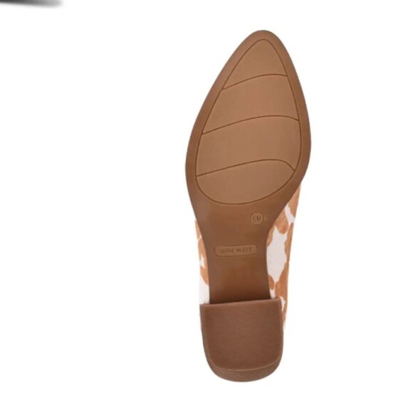 NWT Nine West Applez Southwestern Boho Ankle Bootie Tan Cow Print Size 7 - Picture 2 of 3